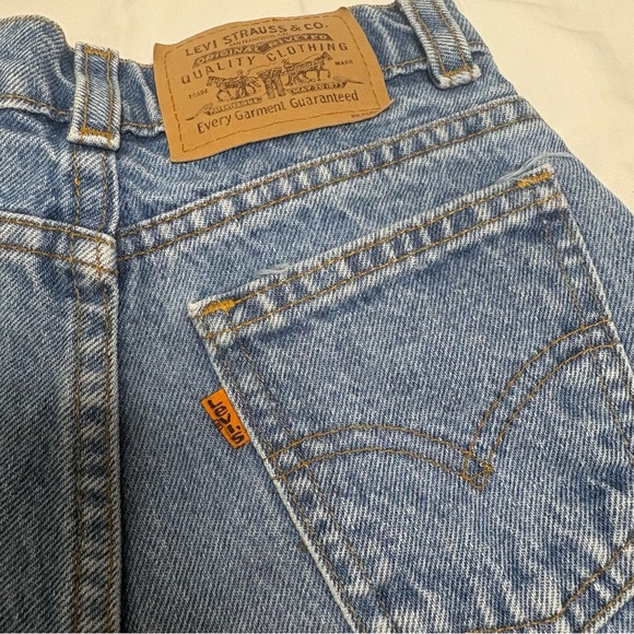 Vintage Levi’s 634 Blue Jeans Kids Size 8 Dated From 1999 Wide Leg Pants - Picture 6 of 10